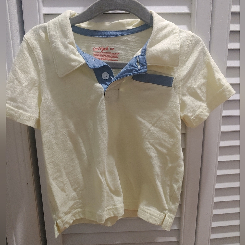 Cat & Jack Kids' Yellow Polo Shirt / Size 12-18 Months